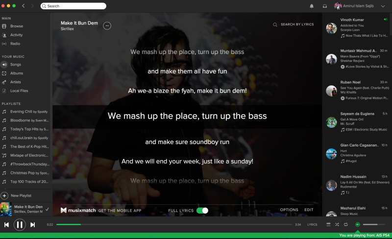 Spotify Lyrics Mac App